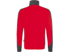 Zip-Sweatsh. Contr. Perf. 4XL rot/anth. - 50% Baumwolle, 50% Polyester, 300 g/m²