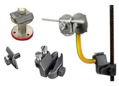 Anschliessgarnitur Inox A4 komplett - inkl. Klemmplatte, Schraube und Klemme