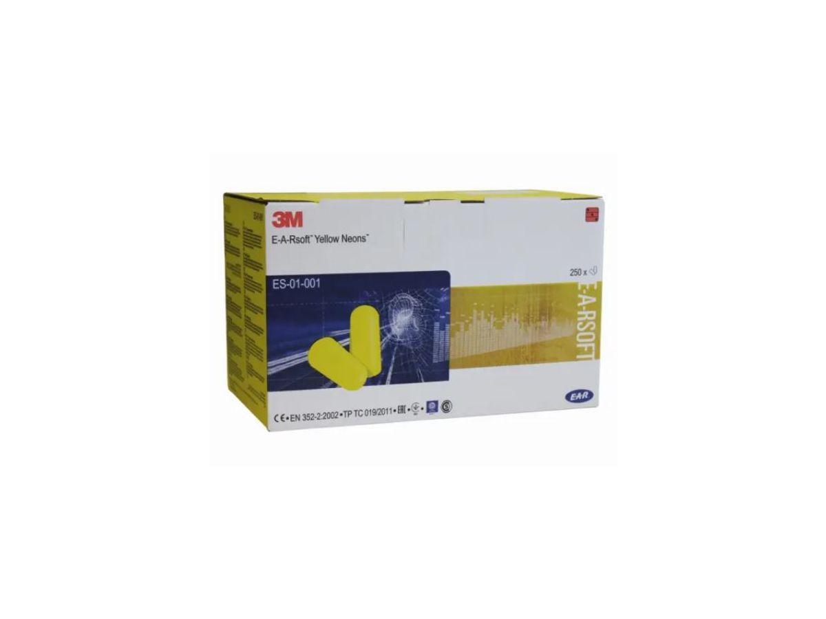 Gehörschutzpfropfen EAR Super Soft - leuchtgelb, Polybeutel, PU-Schaumstoff