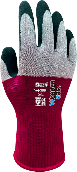 Wonder Grip Dual Handschuh - rot/weiss/schwarz