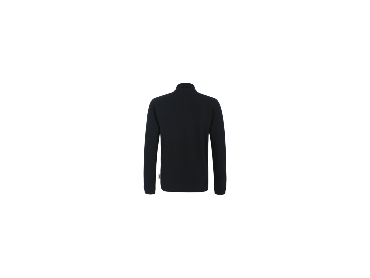 Longsleeve-Pocket-Polosh. Top S schwarz - 100% Baumwolle, 200 g/m²