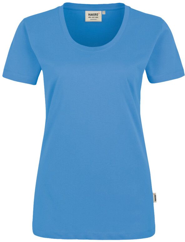 Klassisches T-Shirt mit femininem Rund- - hals-Ausschnitt. 100 % Baumw. Gr. XS-3XL