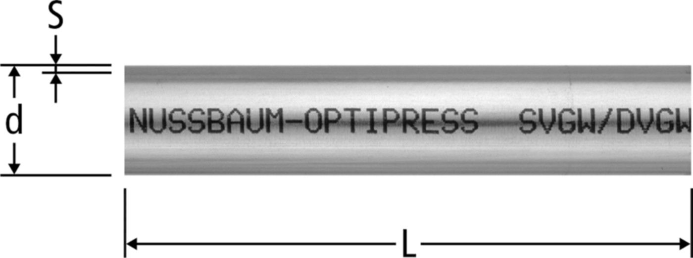 Optipress-Edelstahlrohr 1.4401