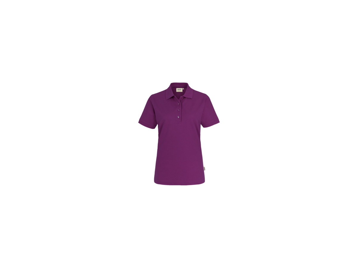 Damen-Poloshirt Perf. Gr. S, aubergine - 50% Baumwolle, 50% Polyester, 200 g/m²