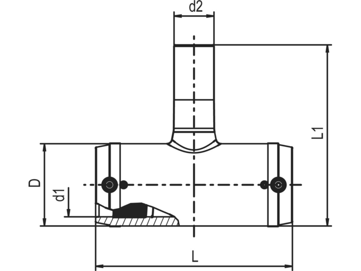 T-Stücke reduziert ALIAXIS FRIALEN TA - RED d 32/20 mm