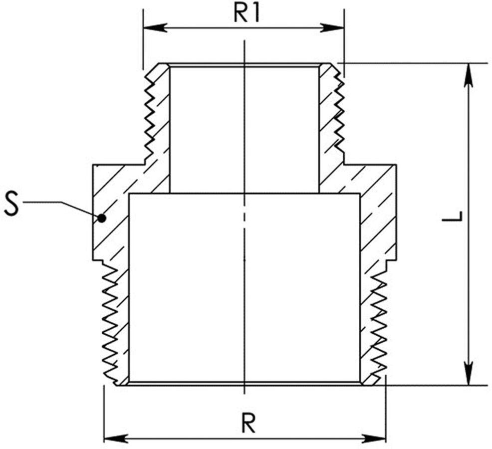 Reduziernippel Rotguss