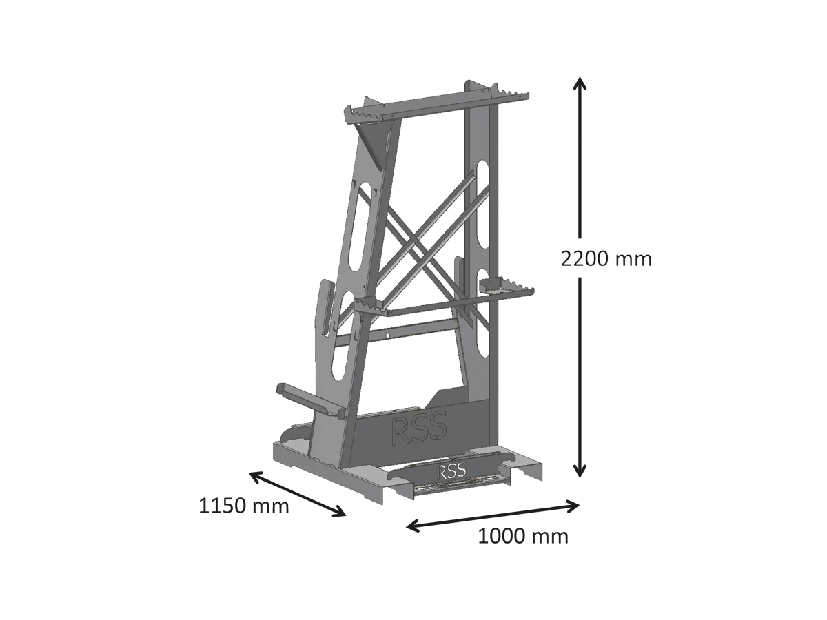 Riwega RSS Transportrahmen - Stahl verzinkt, für 30 m Geländer