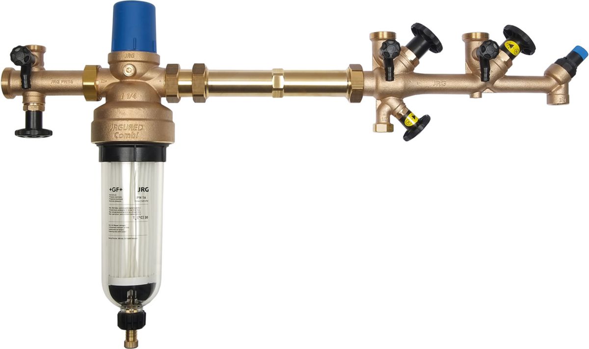 Verteilbatterie 11/2"-20-25-25 komplett - mit DRV/Filter/Passstück ohne Verschraub