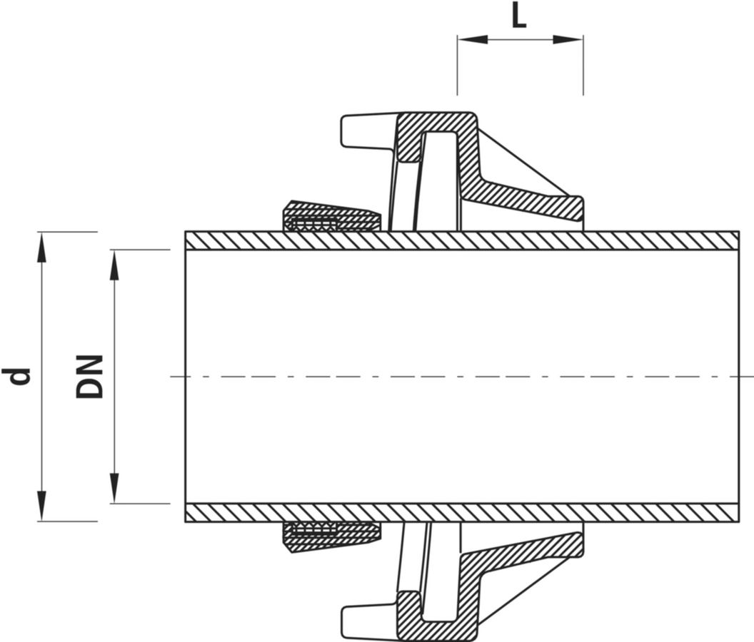 Schubsicherung Hawle, PN 16 - BAIO-Sit