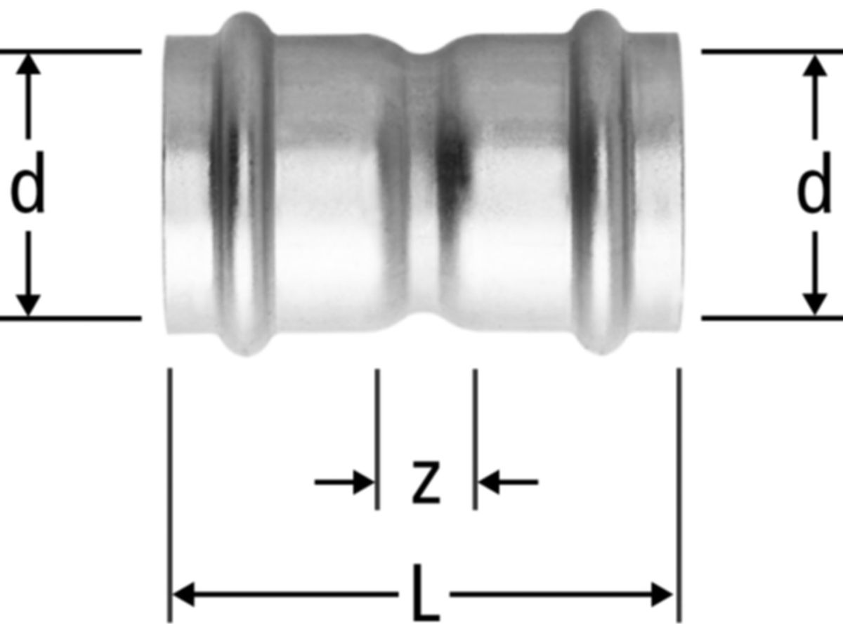 Optipress-Inox-Muffe 76.1 mm