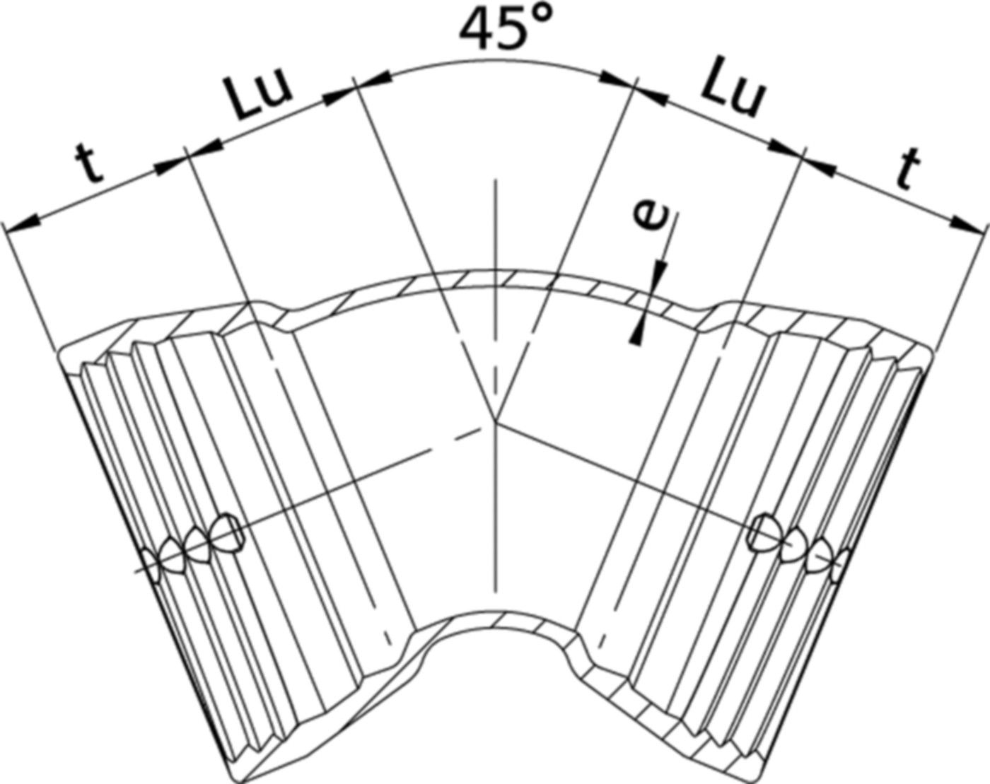 Schraubmuffenbogen WILD, 45° MMK