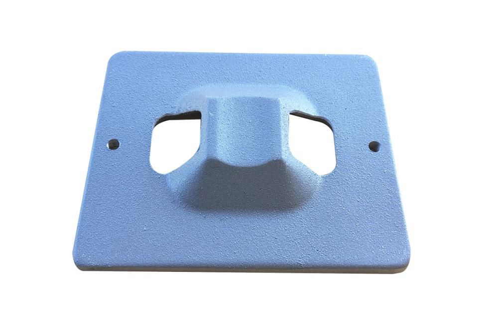 Befestigungsplatte zu Schiebertafel - 130 x 105 mm mit 2 x M6 Gewinde Nr. 47