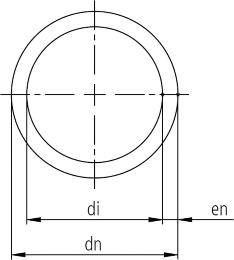 HDPE-Druckrohr PE100 S-5/PN16 - Schwarz für Industrie Stg. à 10 m.