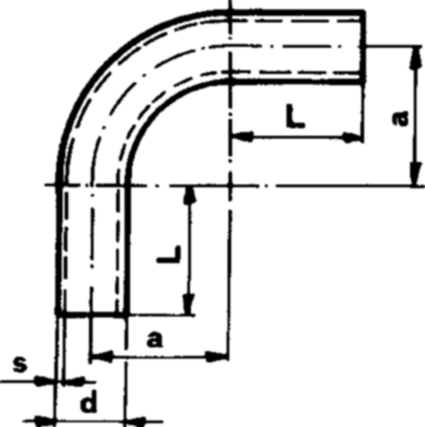 Dampfrohrbogen nahtlos S235 4d 90°