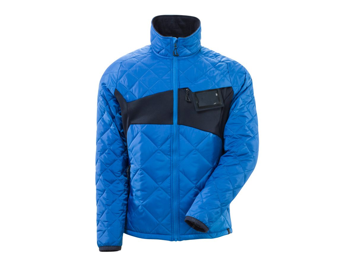 Thermojacke mit CLIMASCOT Gr. XL - azurblau/schwarzblau, wasserabweisend