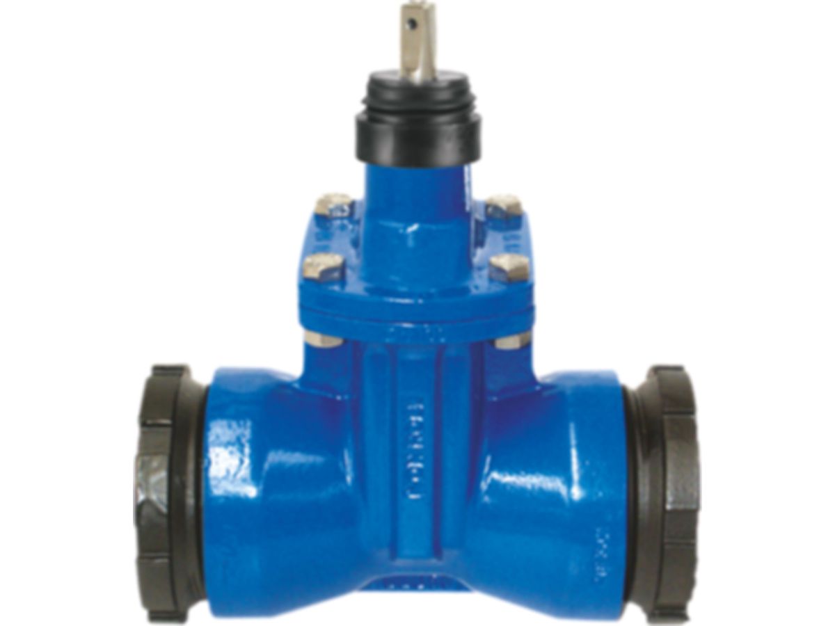 Schieber mit Schraubmuffen, blau - Fig. 5417