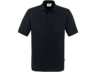 Pocket-Poloshirt Perf. Gr. 6XL, schwarz - 50% Baumwolle, 50% Polyester, 200 g/m²