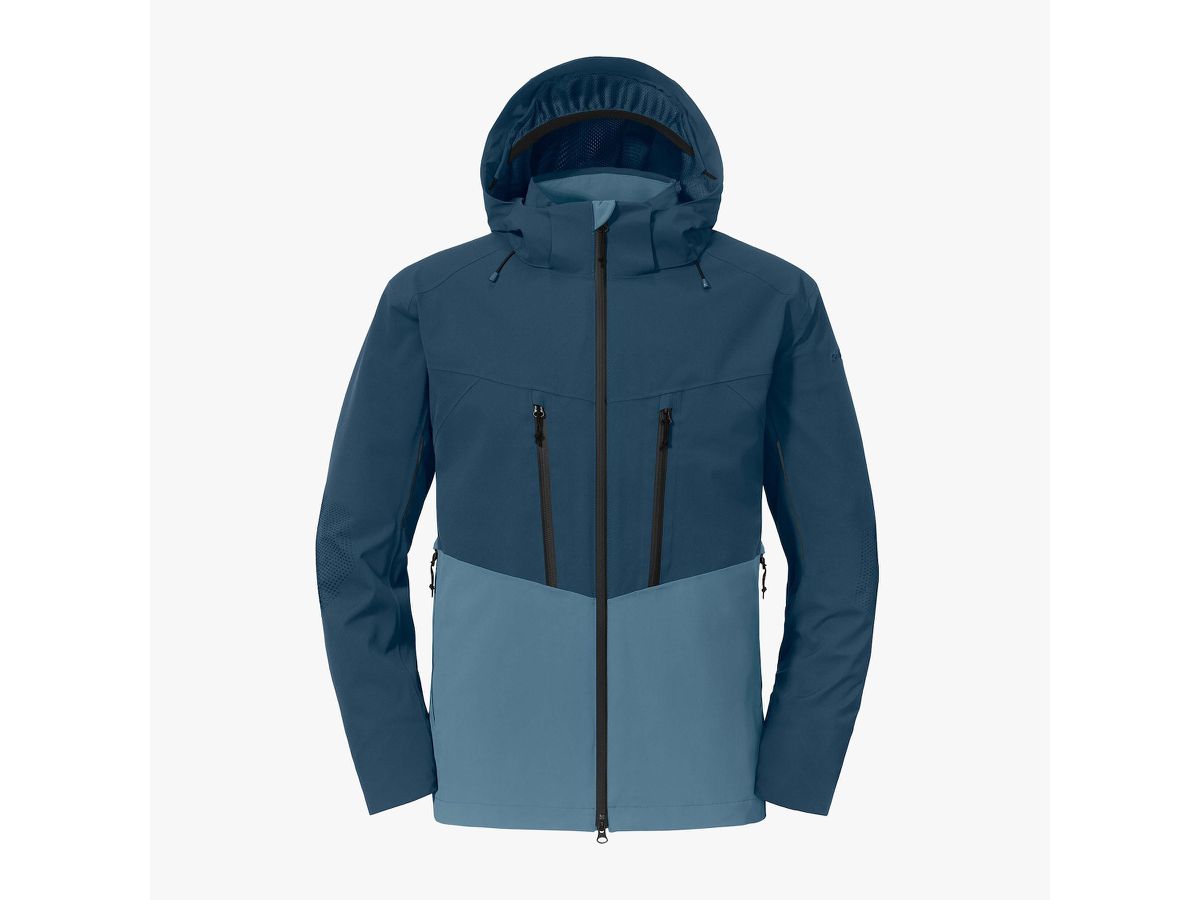 Wetterschutzjacke Zipln Herren Gr. XL - 88%Nylon 12%Elasthan, blau