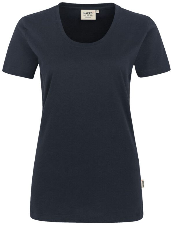 Klassisches T-Shirt mit femininem Rund- - hals-Ausschnitt. 100 % Baumw. Gr. XS-3XL