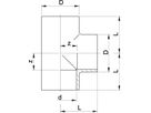 T 90° egal PVC-U metrisch