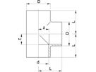 T 90° Egal PVC-U PN16 d12 - Metrisch