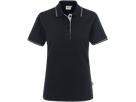 Damen-Poloshirt Casual L schwarz/silber - 100% Baumwolle