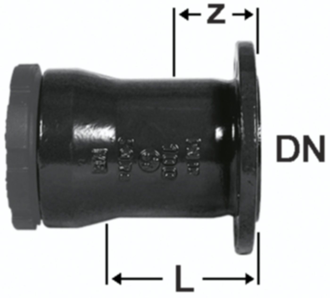 Flansch-Schraubmuffenstück überscheibbar - Fig. 2377b