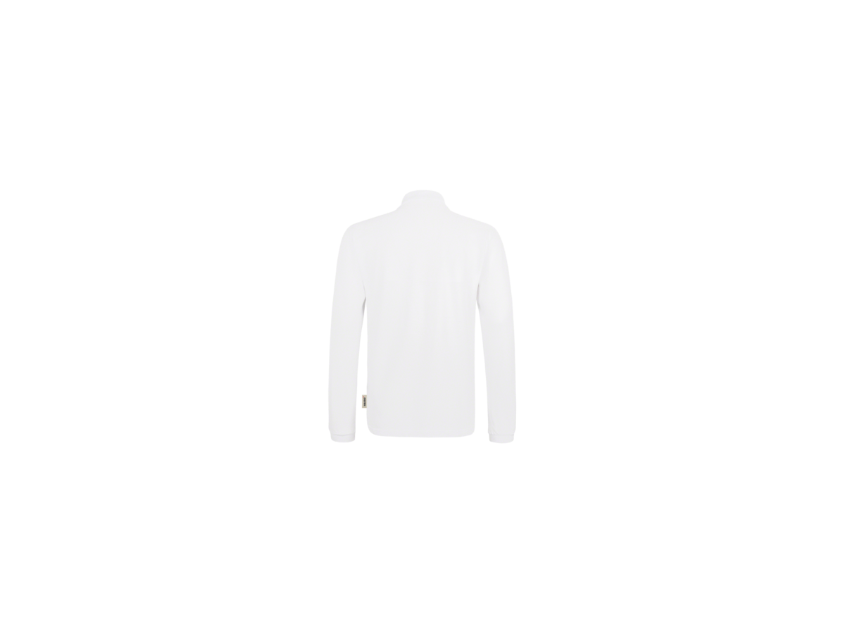 Longsleeve-Pocket-Poloshirt Top XS weiss - 100% Baumwolle, 200 g/m²
