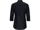 Bluse Vario-¾-Arm Perf. Gr. XL, schwarz - 50% Baumwolle, 50% Polyester