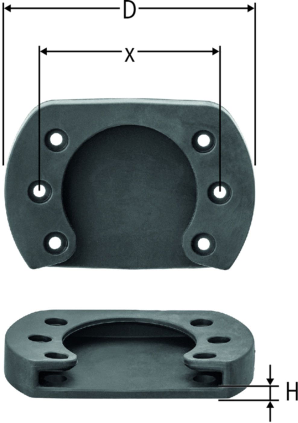 Optiflex prOfix Schalldämmelement - zu Anschlusswinkel mit Wandflansch