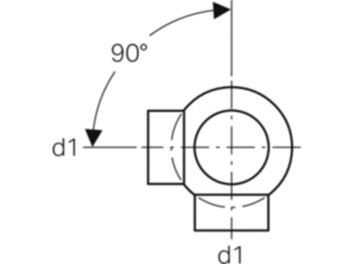 Geberit-Eckabzw. 90°     110- 75