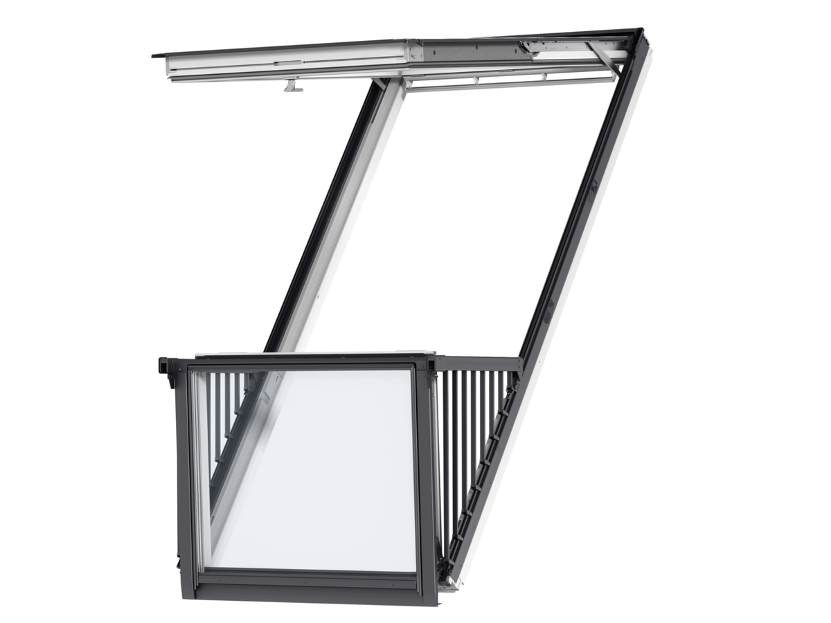 VELUX GDL 3066, PK19  94/252 cm Alu - Cabrio, Holz klar lackiert, Thermo 2