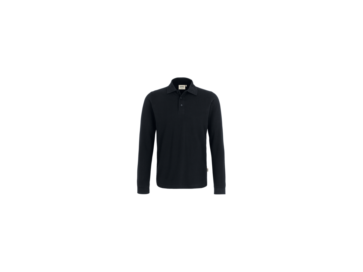 Longsleeve-Poloshirt Classic S schwarz - 100% Baumwolle, 220 g/m²