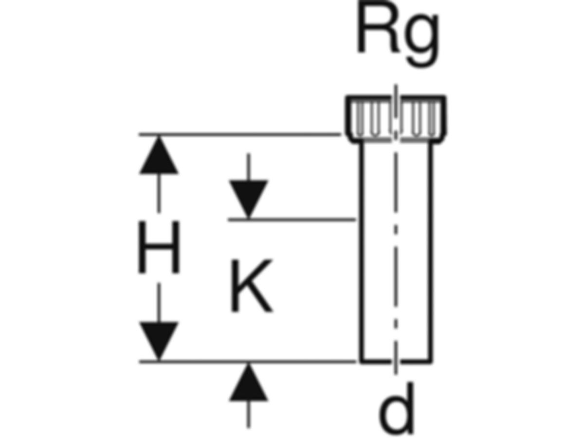 Geberit Anschlussstutzen 48 x 5/4" - Überwurfmutter, Dichtung