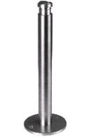Brüstungs-Aufbau in Edelstahl geschliff. - Wst. 4301, für Handlauf, Rondelle 80x5mm