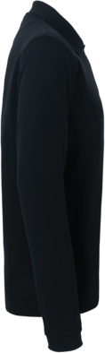 Longsleeve-Poloshirt Perf. 5XL schwarz - 50% Baumwolle, 50% Polyester, 220 g/m²