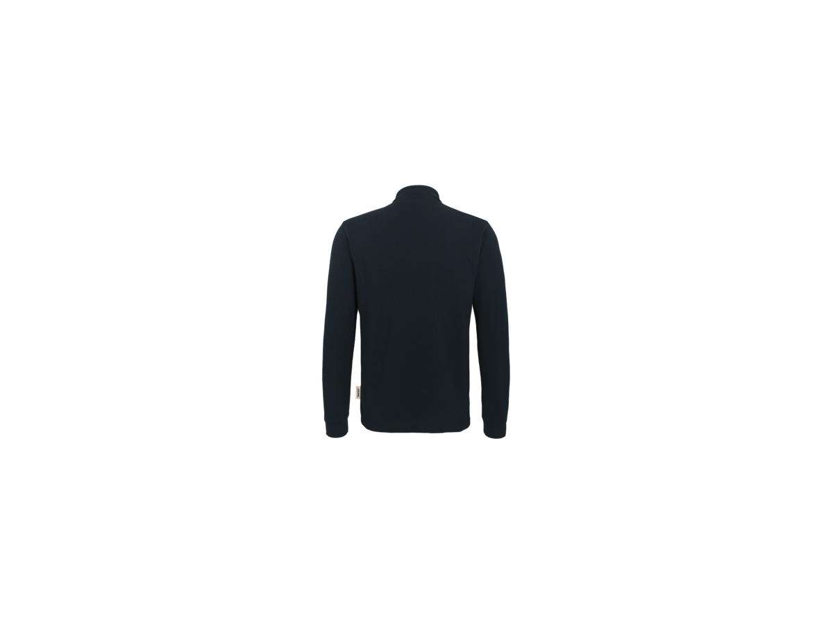 Longsleeve-Poloshirt Perf. S schwarz - 50% Baumwolle, 50% Polyester, 220 g/m²