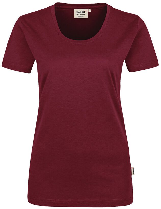 Klassisches T-Shirt mit femininem Rund- - hals-Ausschnitt. 100 % Baumw. Gr. XS-3XL