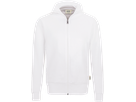 Sweatjacke College Gr. XS, weiss - 70% Baumwolle, 30% Polyester, 300 g/m²