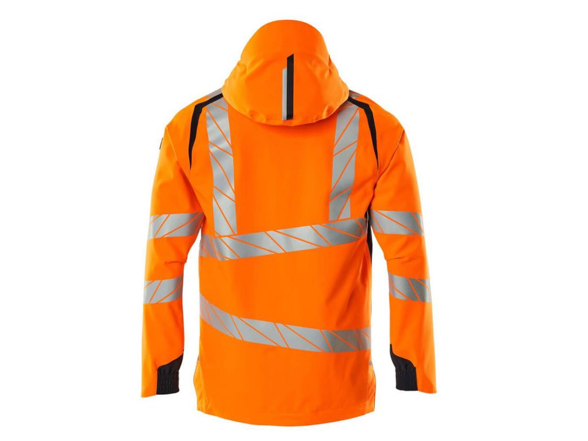Hard Shell Jacke, Gr. S - hi-vis orange/schwarzblau, 100% PES
