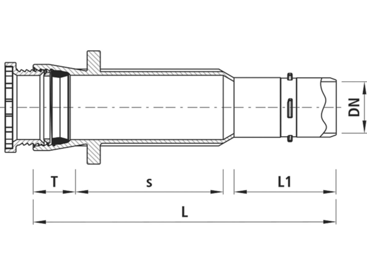 Einbauschlaufe mit Schraubmuffe BAIO - DN 200, d 222 mm  5344