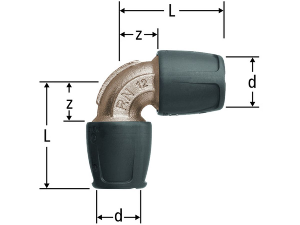 Optiflex prOfix Bogen 90 °