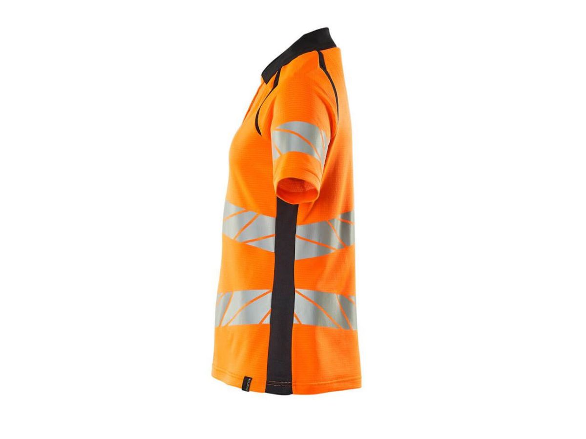 Polo-Shirt, Damenpassform, Gr. S ONE - hi-vis orange/schwarzblau, 50%PES/50%BW