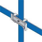 Keilverbinder für Erdungsband - und 1 Rundstab Ø 10 mm
