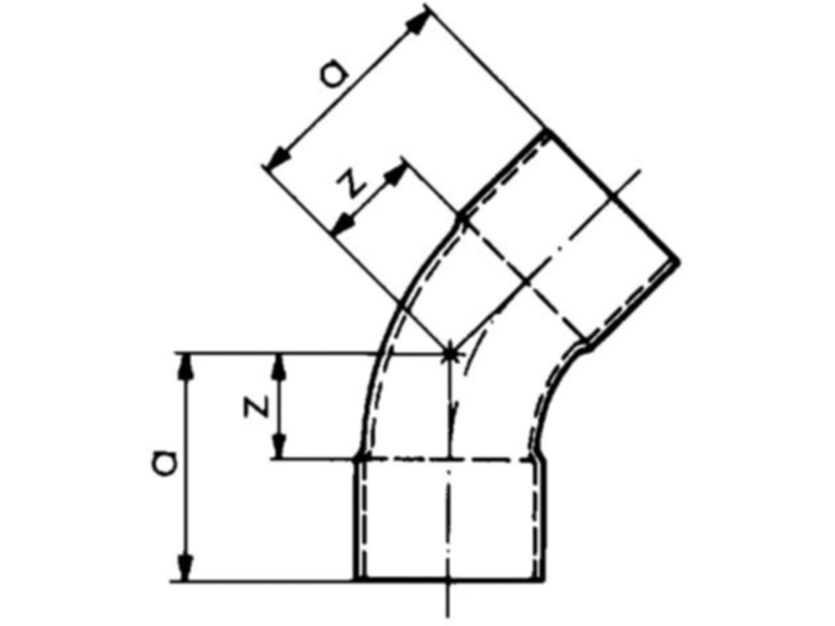 Bogen 45° Nr. 7041, aussen-aussen - Lötfittings