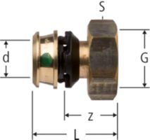 Verteileranschluss Optiflex-Flowpress - PN 10, Rotguss CC246E, Kunststoff