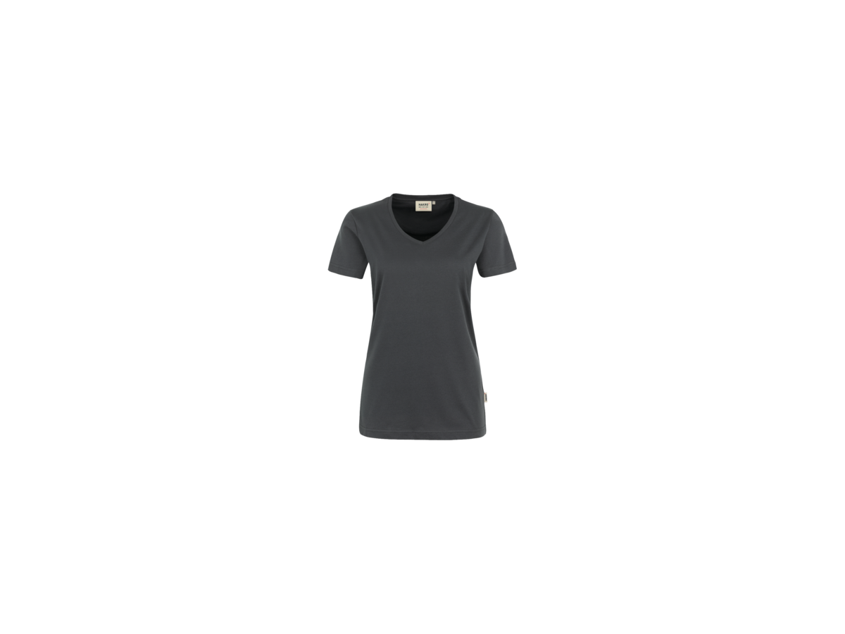 Damen-V-Shirt Perf. Gr. 4XL, anthrazit - 50% Baumwolle, 50% Polyester, 160 g/m²