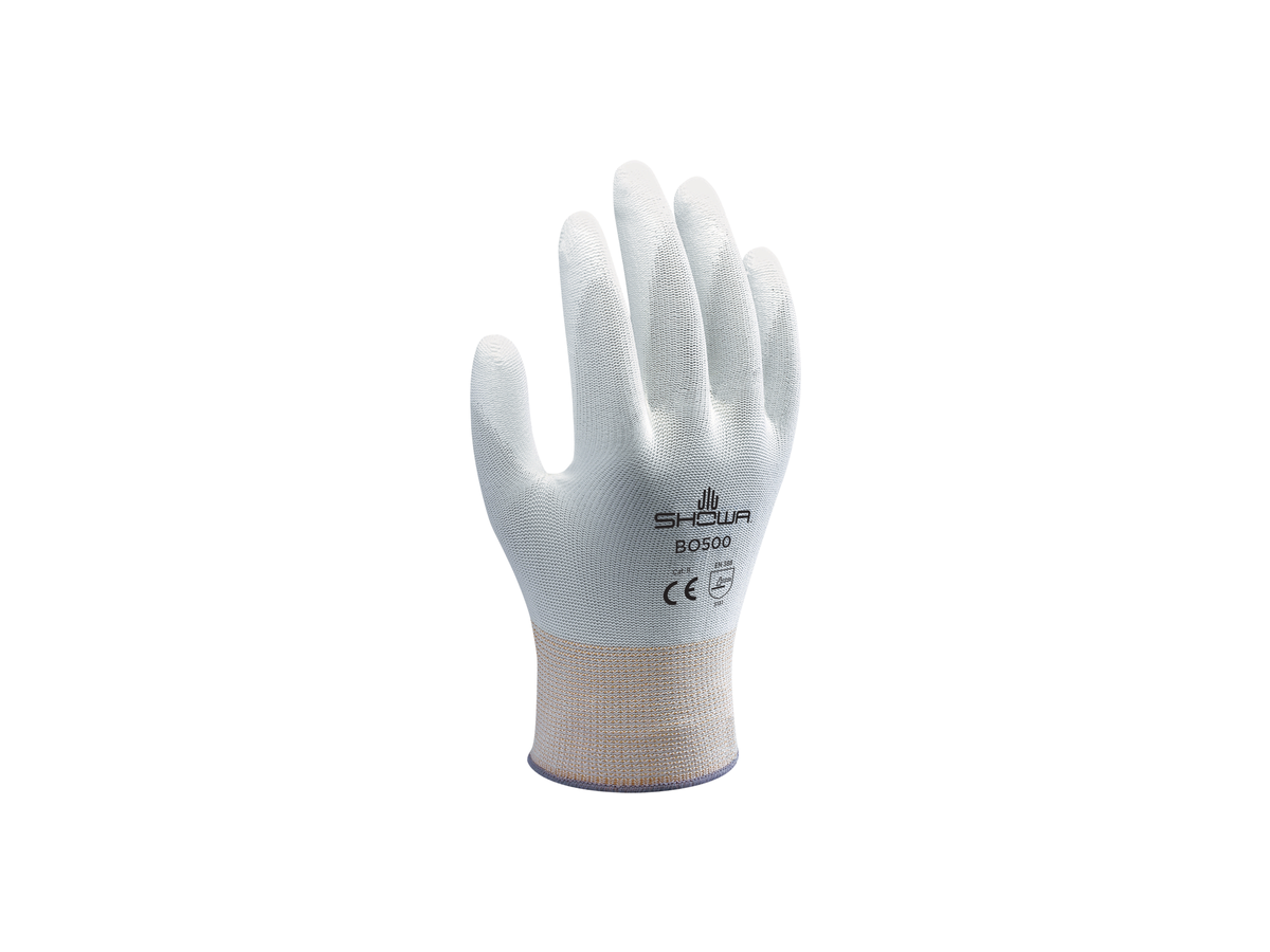 Showa Palm Fit BO 500 Handschuh Gr. S - weiss, EN 388 CE Kat. 2