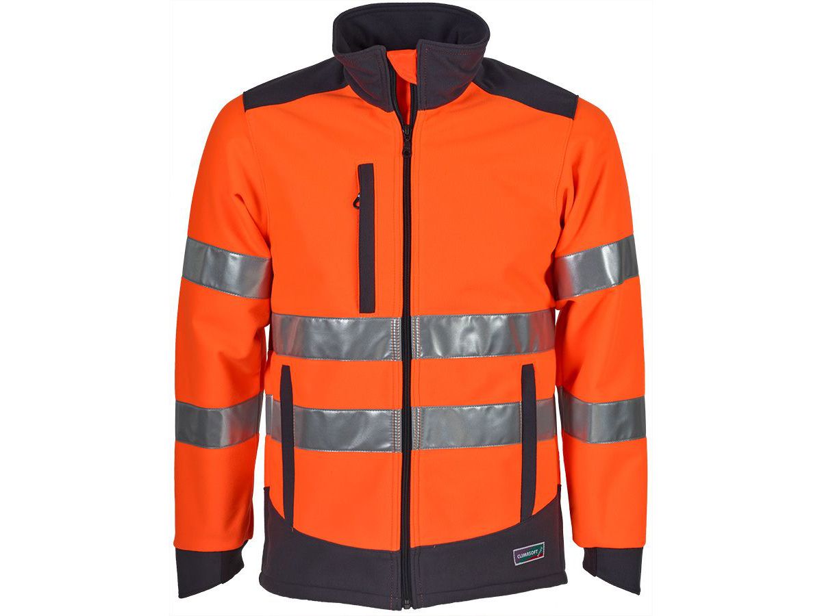 Warnschutzjacke, leuchtorange/grau - CLIMASSOFT REFLEX, Gr. L