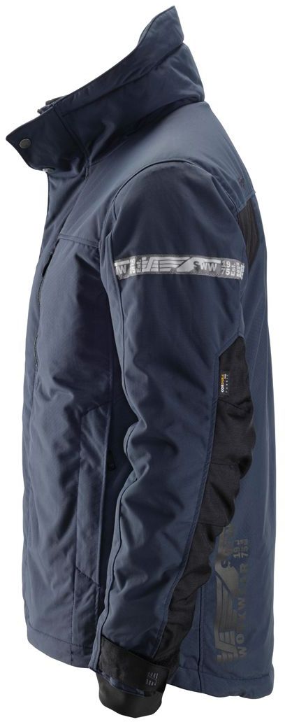 Allround Work gefütterte Jacke, Gr. S - marineblau/schwarz, 100% PES, 220 g/m²